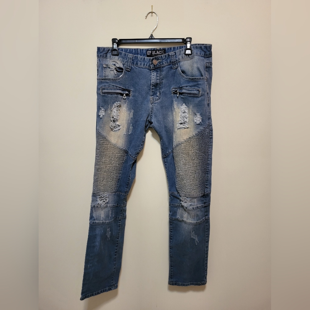 Distressed jeans